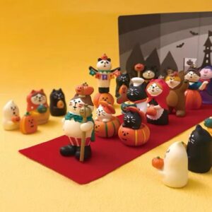 Wholesale Synthetic Resin Cat Figurine Pumpkin Pot Halloween Decorative Accent for Home