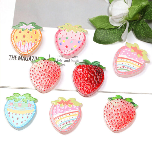 oly-b816c610bc04c1ce96d9949ead2701f0 Wholesale Acrylic Strawberry Beads DIY Jewelry Accessories for Keychain Bag Charm