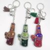 Wholesale Cartoon Wine Bottle Rhinestone Keychain Tassel Fashion Accessory Gift