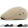 Wholesale Retro Lightweight Linen Peaked Cap for Summer Sun Protection