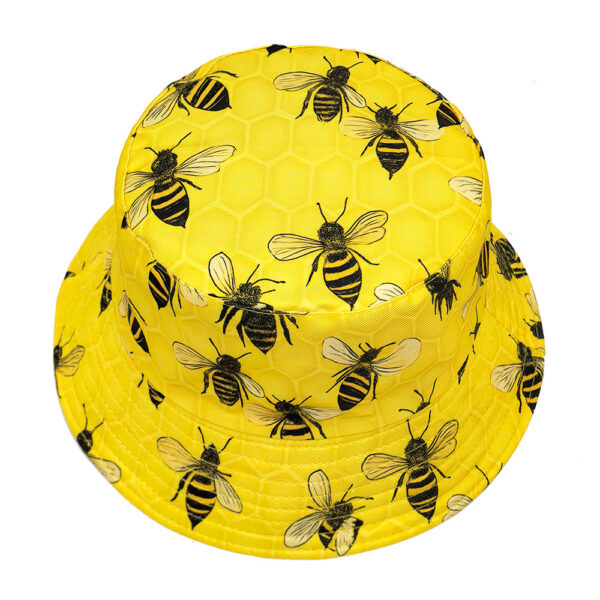oly-b84b010803f522070473ee24c43f96ab Wholesale Bee Print Double Sided Bucket Hat Trendy Fashion Accessory Gift for Summer
