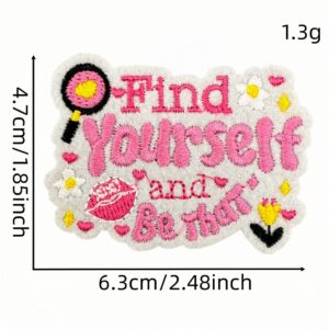 Pink english cloth sticker 11#