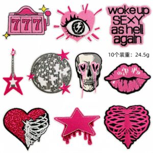 Y2K Element Fabric Patchwork Set B (10 pieces)