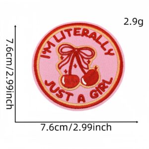 Pink english cloth sticker 4#