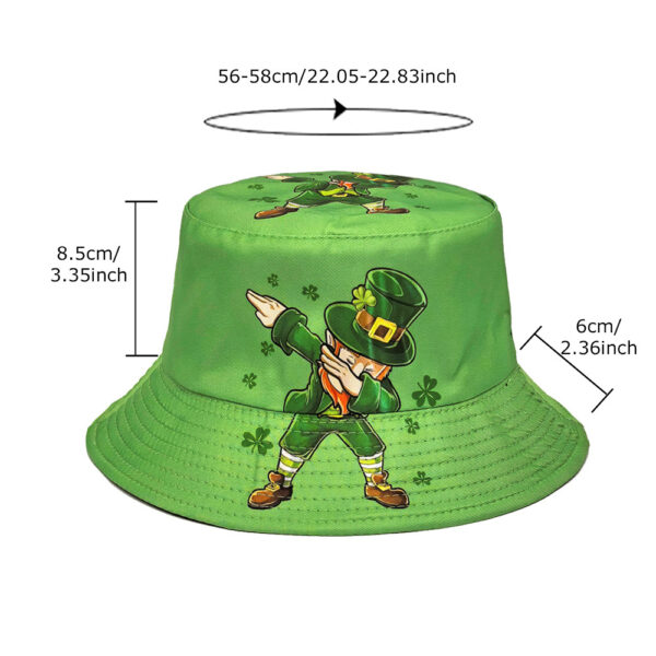 Wholesale Clover Print Bucket Hat Sun Protection Party Accessory for Resale