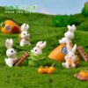 Wholesale Rabbit Paradise Resin Garden Ornament Cute Animal Home Decor for Resale