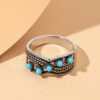 oly-b86ec7ebc7a1ef82894f406cf70678e4 Wholesale Silver Electroplated Bohemian Turquoise Ring Fashion Jewelry Accessory for Boutique Resale