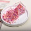 oly-b895979bcd443219acbbf8118a3b031f Wholesale Trendy Light Luxury Acrylic Electroplated Beads Pink 15g for DIY Phone Chain Jewelry