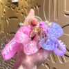 oly-b89cbf9b9bd8c3d5399a13abd071145a Wholesale Luminous Bow Bubble Bead Keychain Acrylic Car Key Accessory Gift