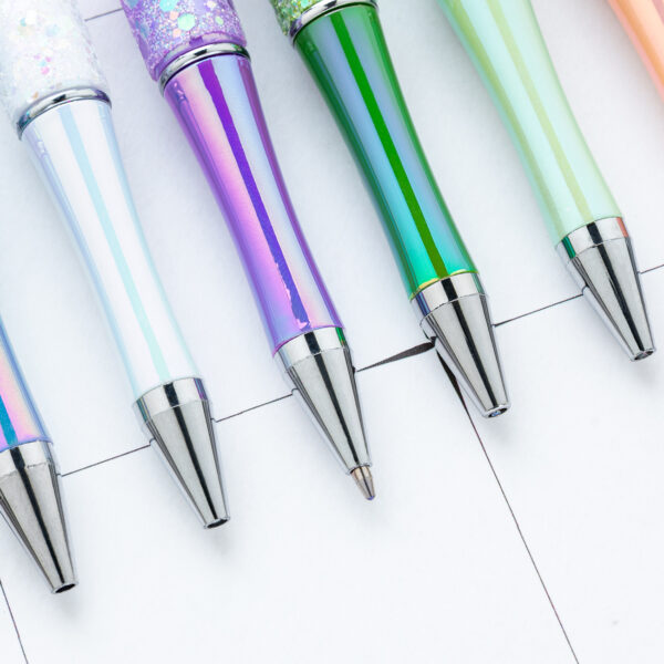 oly-b8a0fdff9a468c1bdefff3ee86459783 Wholesale Glitter Gradient Beaded Ballpoint Pen - Fashion Accessory for Office, DIY & Gift