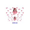 Wholesale 2/4/8pcs Colorful Cute Girl Mini Keychain Sticker