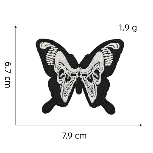 oly-b8a293cd72697dec470355037e5d46ba Wholesale Trendy Skull Butterfly Embroidery Patch Fashion Accessory for Bags