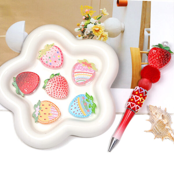 oly-b8a58b852be9fee1feda1a42b42452b0 Wholesale Acrylic Strawberry Beads DIY Jewelry Accessories for Keychain Bag Charm