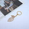 Wholesale Stylish Gold Leaf Alloy Keychain Bag Charm Chinese Style Boutique Resale Jewelry Accessory