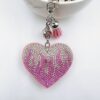 oly-b8cac1d0c3c925976874dba1cfa31423 Wholesale Rhinestone Heart Shaped Bag Charm Keychain Deep Pink, Tassel, Fashion Accessory Gift for Resale
