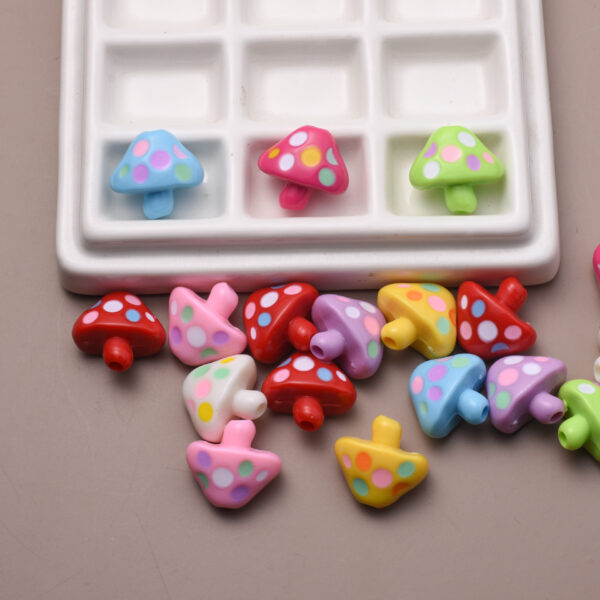 oly-b8d8bb5f08ed0ce3b43a9e13a4273ecb Wholesale Hand Painted Mushroom Acrylic Loose Beads DIY Jewelry Making Gift Fashion Accessory
