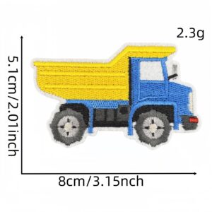 Yellow engineering vehicle cloth sticker 10#