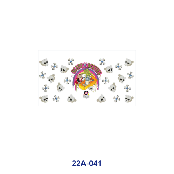 oly-b9027a15fa3e8932b7ea20275d3fee7d Wholesale 5pcs Multicolor Cartoon Bear Rainbow Sun Star Halloween Ghost Skull Mixed Graphic 16oz Cup UV DTF Wraps OLY Exclusive