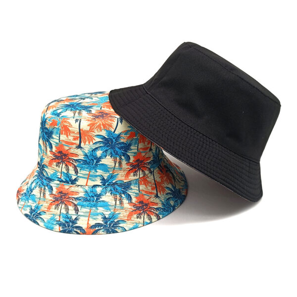Wholesale Casual Unisex Bucket Hat with Coconut Tree Print Sun Protection for Resale