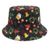 Wholesale Christmas Printed Bucket Hat for Women Sun Protection Casual Everyday Wear
