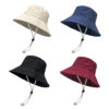 oly-b9271e721e26b21f01238835480586c1 Wholesale Black Solid Bucket Hat Sun Protection Hat for Summer Outdoor