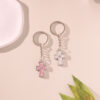 Wholesale Metal Double Cross Pendant Keychain, Korean Style Fashion Accessory for Bags and Car Keys