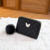 Wholesale Women's Butterfly Pu Leather Wallet with Fluffy Ball - Trendy Fashion Accessory for Everyday Use