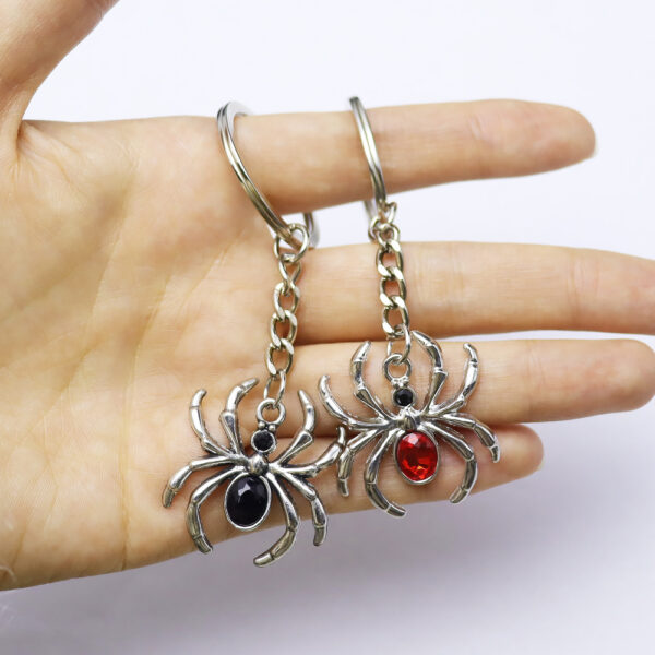 Wholesale Zinc Alloy Cartoon Spider Keychain Halloween Decorative Bag Charm Accessory
