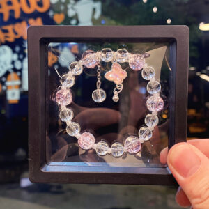 Pink butterfly ice transparent bracelet (boxed)