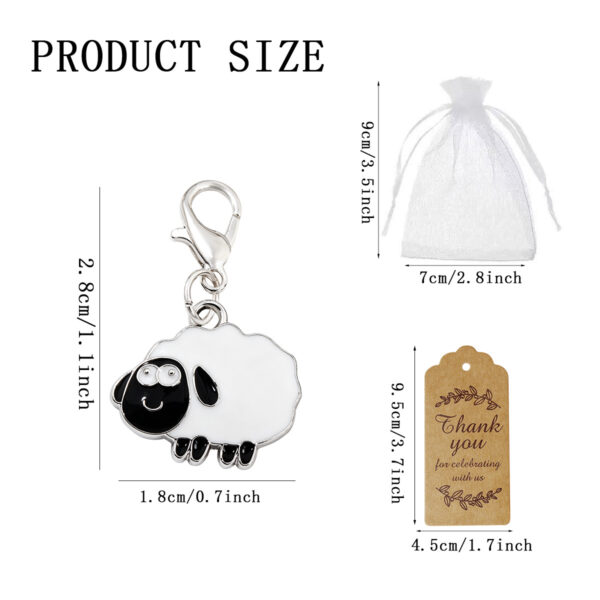 Wholesale Cartoon Sheep Keychain Alloy Electroplated Party Favor Bag Charm Key Ring for Women Resale OLY Exclusive