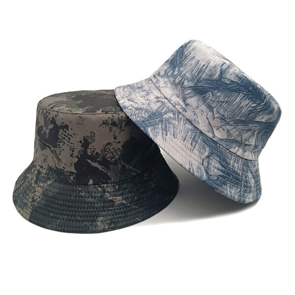 Wholesale Retro Ink Painting Bucket Hat Double Sided Reversible Sun Protection Fashion Accessory