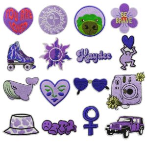 oly-b95f0367b6bdaeaf812312eaa052bad3 Wholesale Purple Series Iron-On Embroidery Patches for Clothing Decoration DIY Fashion Accessories