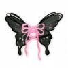 Wholesale Trendy Embroidered Patch Set 27 Pieces Black Pink Skull Heart Butterfly Decorative Accent for DIY Clothing Bag