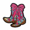 Wholesale Trendy Sweet Cool Checkerboard and Western Cowboy Cloth Patch Set 18 Pieces Polyester Embroidery Patches for DIY Clothing Decor Resale