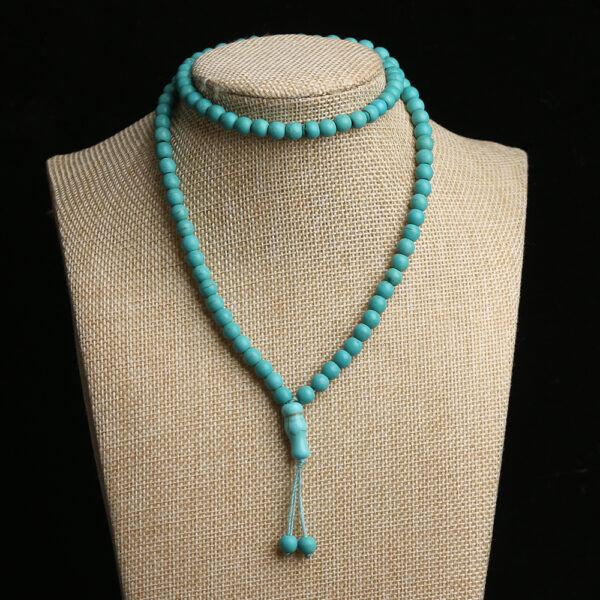 oly-b9aa72edf64cdd8439fb2538a9d0a366 Wholesale Islamic Style Turquoise Bead Bracelet 33 Beads Wedding Jewelry Accessory