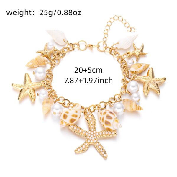 oly-b9aa81d39da79fcdc9f73c3af158c326 Wholesale Beach Theme Shell Starfish Seahorse Pendant Necklace Bracelet Anklet Set Fashion Accessory Gift