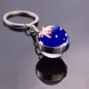 Wholesale Australia Flag Football Keychain Metal Crystal Pendant Fashion Accessory