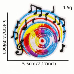 Musical note cloth sticker 16#