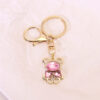 Wholesale Cute Red Bear Metal Keychain Pendant Bag Charm for Fashion Accessory
