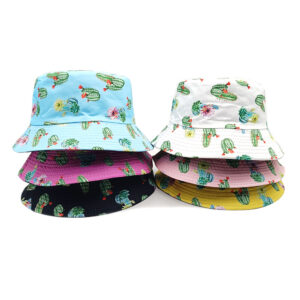 oly-b9bf30b20e94ce6164eba33a9d9dec63 Wholesale Cactus Print Reversible Fisherman Hat Sun Hat for Men Women Summer Outdoor Fashion Accessory