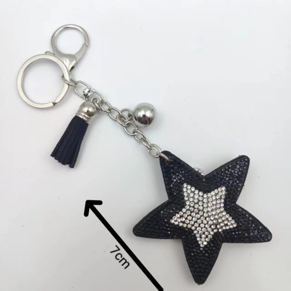 Wholesale Korean Velvet Star Keychain Bag Charm Tassel Pink Gift Accessory for Everyday Use