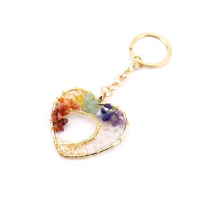 Colorful golden love curved keychain 5cm