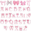 oly-ba013dec4098986a8456d68c7578b9c1 Wholesale Chic Pink Bow Embroidery Iron-On Patches 26 Pieces for Clothing Gift Set