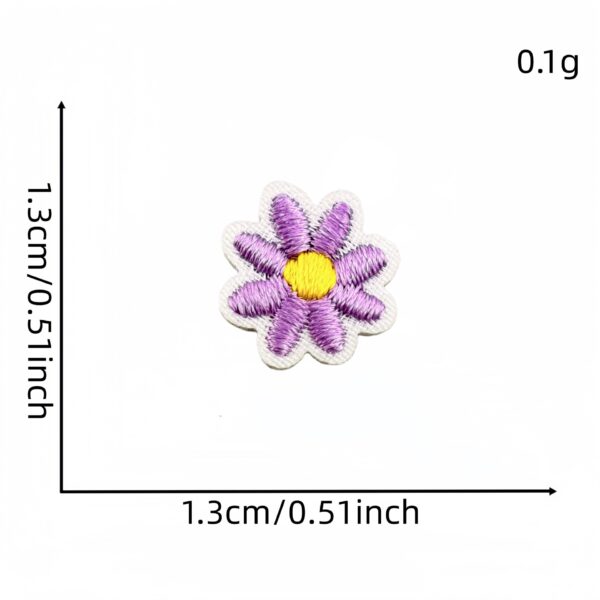 Wholesale 45pcs Multi Color Embroidered Flower Patches Polyester Thread for Clothing Bag Decoration Craft Supply