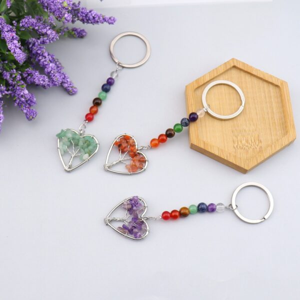 oly-ba49d15284bb9ab97977cd565f8ce53b Wholesale Metal Tree of Life Keychain with Colorful Crystals - Fashion Bag Charm and Car Key Accessory