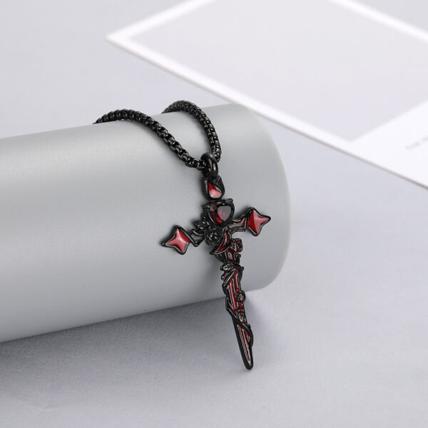 oly-ba687c622a5f68470bf4f635f3d387ee Wholesale Stainless Steel Cross Pendant Necklace with Heart Design Layering Jewelry for Party Gift