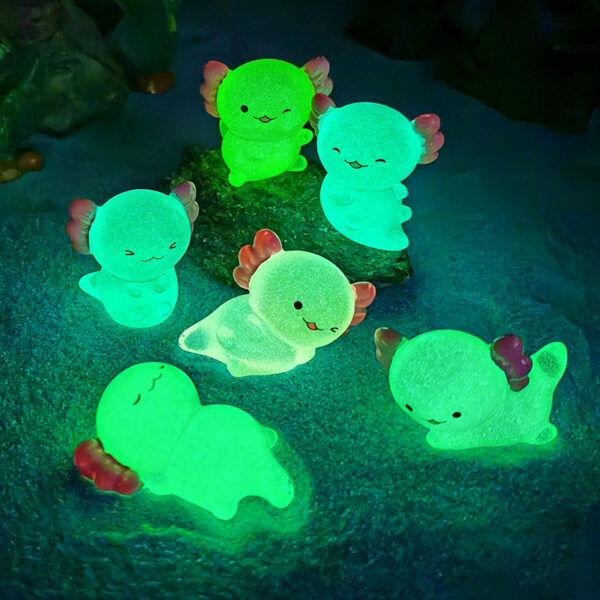 Wholesale Yellow Resin Hexagonal Dragon Fish Tank Decorative Night Light Ornament for Home Decor