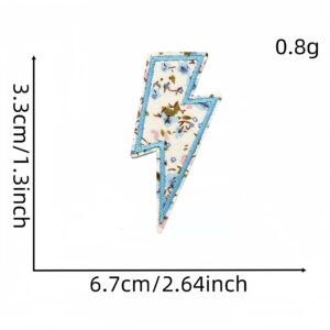 Lightning floral cloth sticker 5#Blue
