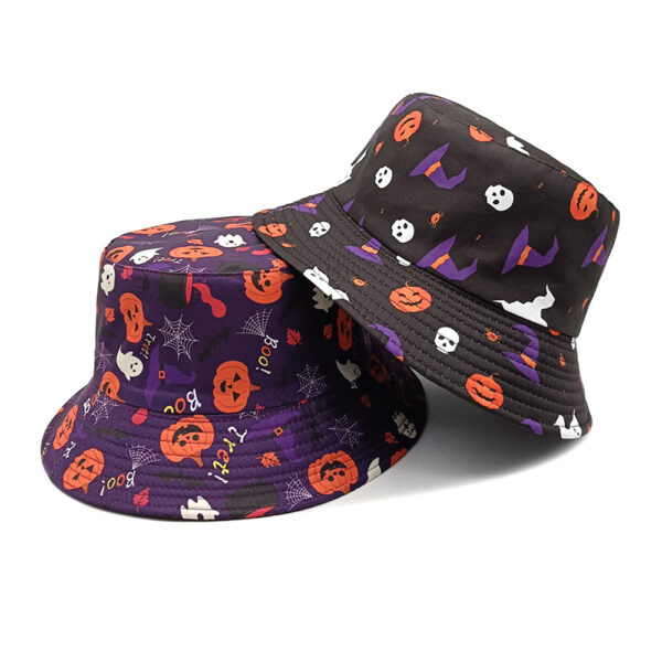 Wholesale Halloween Printed Bucket Hat Unisex Sun Protection Fashion Accessory Gift