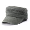 oly-ba81be9b8bfb273b057e188d9465ca0c Wholesale Washed Flat Top Military Cap Trendy Men's Hat for Everyday Wear